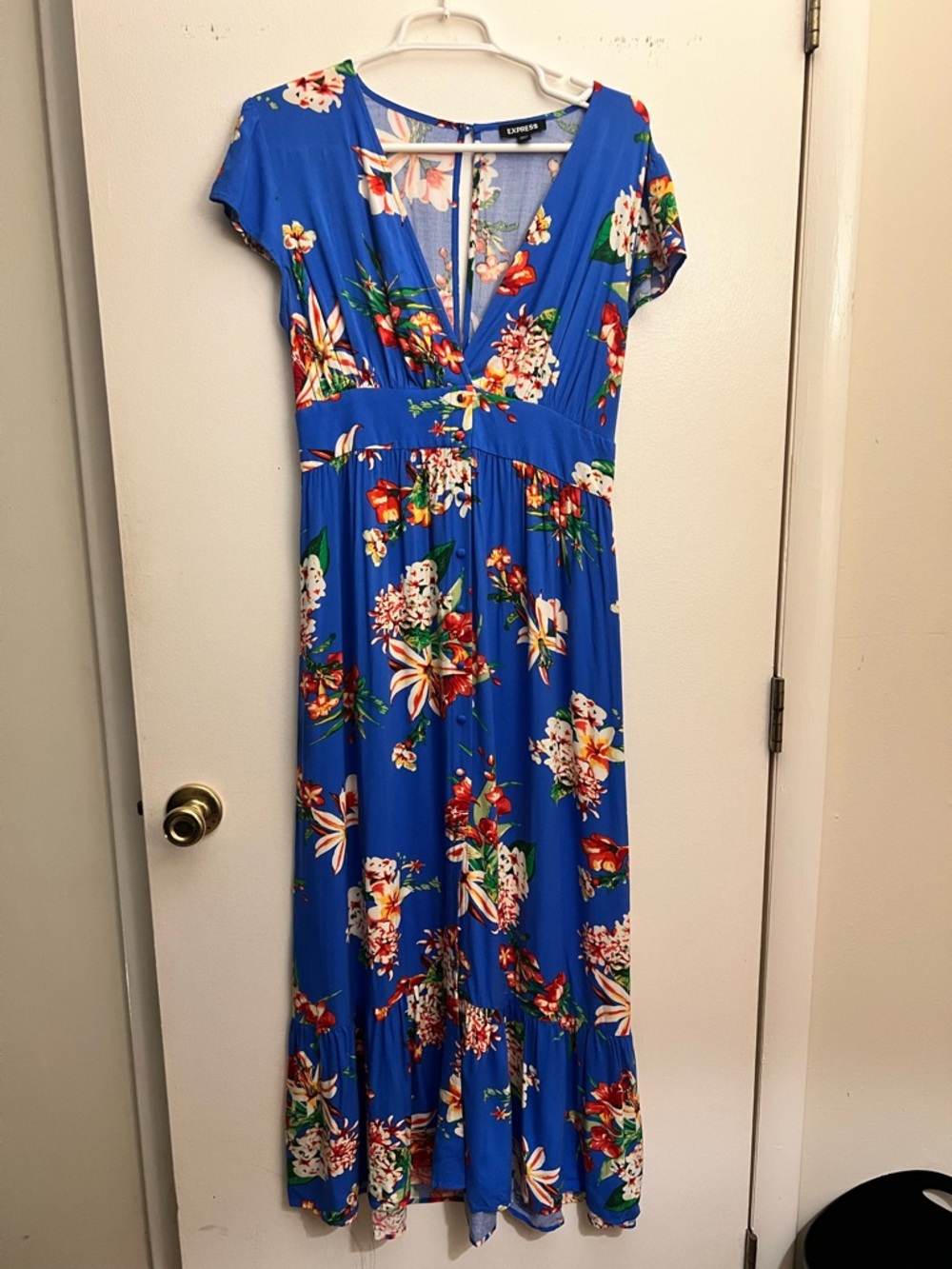 Floral Blue Maxi Dress